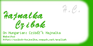 hajnalka czibok business card